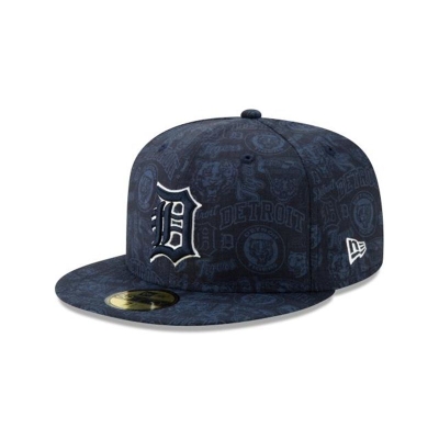 Sapca New Era Detroit Tigers MLB Sketched 59FIFTY Fitted - Albastri